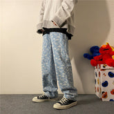Men Jeans Straight Spring and Autumn Workwear Jeans Trousers